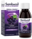 Sambucol Black Elderberry Syrup - Sambucus Elderberry Syrup, Black Elderberry Liquid, Imunska podpora, Elderberry Syrup za otroke in odrasle, Visoki antioksidanti, Gluten Free - Original Formula, 4 Fl Oz