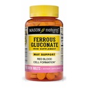 Mason Natural Ferrous Gluconate - podpira nastajanje rdečih krvnih celic, nežna na Železo Stomach dodatek, 100 tablet