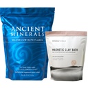 Starodavni minerali Magnezijska kopel Kosmiči - Enviromedica Magnetic Clay - čisti pravi Zechstein klorid - naravni detoks s natrijevim in kalcijevim bentonitom Clay v prahu