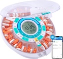 Daviky Automatic tablet Dispenser za starejše z alarmom, elektronske tablete Dispenser Machine, 28 Day Smart Bluetooth mesečni tablete Organizator, tablete Opomnik z APP za recepte, vitamini in več