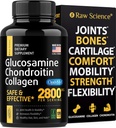 Glukozamin Chondroitin MSM kapsule - dodatek za skupno podporo za odrasle, 2800 mg vitamini s trojno jakostjo: glukozamin HCL, hondroitin sulfat z OptiMSM - zmanjša skupno nelagodje, 120 kapsul