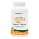 NaturesPlus Orange Juice - 60 žvečljive tablete - 1000mg Vitamin C - Visokopotezni imunski dodatek, antioksidant - Vegan, Gluten Free - 60 Serving