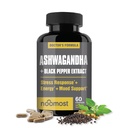 NooNajbolj organski Ashwagandha 400 mg Kapsule w/ Black Pepper Extract kot Vegan Ashwagandha dodatki za protitres relief, naravni Mood podpora, Energija & Focus-60 Kapsule