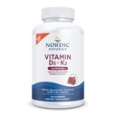 Nordic Naturals Vitamin D3 + K2 Gummies, Granatno jabolko - 120 Gummies - 1000 i.e. Vitamin D3 + 45 μg K2- Odličen okus - zdravje kosti, spodbuja zdravo delovanje mišic - Non-GMO - 120 Servings