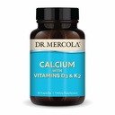Dr. Mercola Calcium z vitamini D3 & K2 - podpira zdravje kosti in srca* - kalcij z vitamini D3 & K2 - Eggshell-Derived - brez glutena in soje - 30 kapsul (30 strežnic)