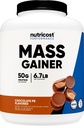 Nutricost Mass Gainer (Hotocolate Peanut Butter Flavor, 6.7 LBS) 50 Gram beljakovin na strežbo - Non-GMO