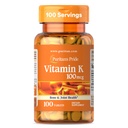 Puritan's Pride Premium Vitamin K 100mcg, prehranska dopolnila za kosti, Joint, in krvnih strdkov zdravstveno podporo, 100 dnevno oskrbo, 100 tablet