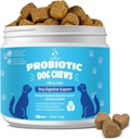 Naravni probiotični prebavni dodatek za pse - Probiotik žvečljivi s prebiotiki in encimi podpira zdravje črevesja, driske in prebave, izboljšanje imunskega sistema alergija srbečica kože