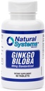 Ginkgo Biloba 60 mg by Natural Systems 60 tablete - Gingko Biloba Powder Brain Supplement - Ginkgo Biloba Koncentracija Dodatki - Spomin Vitamini za moške in ženske - Boost energijske dodatke