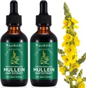 Mullein kapljice za pljuča, Mullein Leaf Extract za pljuča, Mullein Leaf Tinkture kapljice, Močan Mullein Leaf Liquid Extract kapljice, Vegan Mullein List Podjezična hitro absorpcijo, 4 OZ