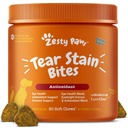Zesty Paws Tear Stain Support Soft Chews for Psi - za očesno vlaženje + Vizija in Imunska podpora - Funkcionalni dodatki z ribjega olja, Lutein, Cranberry & Vitamin C - Chicken Flavor - 90 ct