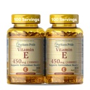 Puritan's Pride Vitamin E-450mg (10.000 i.e.), Vitamin dodatek za delovanje imunskega sistema in antioksidant zdravstveno podporo, 100 hitro sproščanje softgels, 2 paket