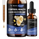 Totaria kortizol Dopolnilo Tekočih kapljic Hormonsko ravnovesje za ženske moški z magnezijevim kompleksom,Ashwagandha,Rhodiola Rosea,L Theanine,Phosphatidilserine dodatki Mood, Focus, Podpora za spanje 2 FL.OZ