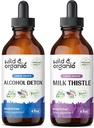 Divji in organski alkohol Detox Tinktura 4 fl oz & mleko tinktura 4 fl oz