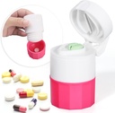 Večfunkcijski medicina Crusher in Grinder za majhne tablete, Fine Powder, potovalne tablete Cutter s pokalom in shranjevanje
