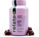 Relate Sleep Daily Gumies - goba-infundirana podpora za spanje z nizko dozo melatonin, magnezij, L-teanin, levja griva, Reishi, Cordyceps, in Turčija rep gobe - Vegan, Made in USA - 60 Count