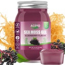ACEYO (18 OZ) Irish Elderberry Sea Moss Gel Organic Raw Vegan Flavor 102 Vitamini in minerali Wild žetev ne-GMO Immune Defense Booster Thyroid Prebavna podpora