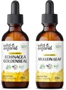 Divja in organska Echinacea Tinktura 2 fl oz & Mullein Tinktura 2 fl oz