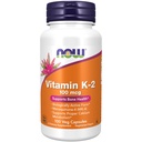 NOW Foods dopolnila, vitamin K-2 100 μg, menakinon-4 (MK-4), podpira zdravje kosti*, 100 Veg kapsule
