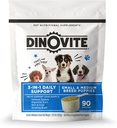 Dinovite 3 v 1 Probiotik za kužke, kožo in plašč, Prebavno zdravje in skupno lajšanje, Pasja hrana Toppers, Salmon olje, glukozamin, Alergy Relief & Srbečica Relief Kožna nega, 90 Serving (Puppy)