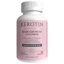 Kerotin za rast las Vitamini, Biotin dopolnilo, DHT blokator, Kolagen Stimulator, za podporo izgubi las, Nail & Skin Care, Vključuje žago Palmetto, Vitamin D3 & Več - 60 tablete (1 mesec dobave)