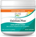 Jonic Fizz Calcium Plus s čisto esenco - popolno razmerje kalcij/magnezij z vitaminom A, B, C, D in kalijevimi močnimi kostmi - oranžna Vanilla - 7,41 oz