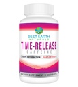 Best Earth Naturals Time release Kofein z L-tirozin, Vitamin B6, Vitamin B12, Tiamin & More - Energijski dodatek za ženske in moške - 40 Count