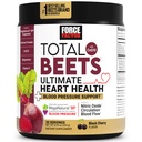 Sila Factor Total Beets Ultimate Heart Health Krvni tlak Podpora s CoQ10, Pese Root Powder, Izvleček grozdnih semen, Krvni tlak Dopolnilo za cirkulacijo, Črna Cherry, 30 Serving