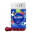 OLY otroci Sleep Gummy, Occasional Sleep Support, 0.5mg Melatonin, L Theanine, Kamilice, in izvlečki limone Balm, Otroci Žvečljivi dodatek, Malina aroma - 90 Count