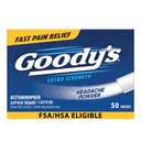 Goody's Pain Relief praški, Dodatna moč Glavobol Prašek, 50 ct (paket po 1)