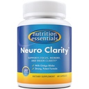 Nutrition Essentials Nootropic Brain Support Supplement - Kapsule brez kofeina, ki podpirajo tablete za podporo možganov s šentjanževko in Ginkgo Biloba
