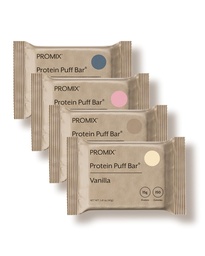 ProMix Nutrition Protein Puff Bars - Variety Pack - Vanilla, Chocolate, Jagode, Borovnice - Marshmallow Crispy Treat - Visoke beljakovine in nizke kalorije - 12 Barov