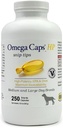 Omega Caps HP Snip Nasveti za srednje velike in velike pse visoka jakost EPA in DHA Največja biološka uporabnost ribje olje dodatek vet Oblikovano v ZDA Skin Coat Joint and Heart Health 250 Kapsule