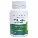 Tattva's Herbs Triphala Guggul Zeliščni dodatek, Ayurveda Zeliščni dodatki, Prebavno zdravje in podpora, Organic Triphala kapsule, 120 Count, 25 Let Premium storitev
