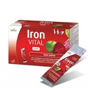 Hübner Iron Vital Liquid Liquid Supply Plus Vitamin C, prehranska dopolnila za odrasle in otroke, Vegan in Gluten-free, aroma sadja, škatla z 20 Packets, 10 ml vsak
