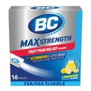 BC MAX moč hitro lajšanje bolečine prašek, limonada aromo Aspirin 500mg in acetataminofen 500mg Raztopine pakiranja, 16 Število