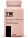 Vitamin-B Celokupni kompleks z vitaminom B1,B2,B3,B5,B6,B7,B9, B12 z VIT-C za energijo, lepi lasje 