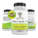 Narave Čista Alfa Lipojska kislina 600mg 120 Veggie Kapsule, Ne-GMO Tioktična kislina 4 Mesec dobave