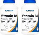 Nutricost Vitamin B6 (Piridoksin HCl) 100 mg, 240 Kapsule (2 steklenici)