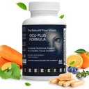 Ocu-Plus Formula – Eye Health Supplement with Lutein & Zeaksantin – Podpira vizualno jasnost, nočno vizijo in makularno zdravje – z borovnico, Ginkgo Biloba & NAC – 60 kapsul