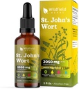 St. John's Wort Herb Tinkture St Johns Wort Brada Extract kapljice 2000mg (Hypericum perforatum) Zeliščni dodatek 1 mesec oskrba, 84 Serving, Alkohol-free Tinkture - 2 Oz, pakiranje po 1