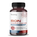 Liposomsko železo z vitaminom C, folno kislino, B12, B6, B1 – Podporna energija in tvorba rdečih krvnih celic – Gentle Formula – 180 kapsul – Ne-GMO, Gluten-free – Made in USA*