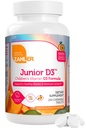 Zahler Junior D3 Vitamini 1000 i.e. - Žvečljivi vitamin D3 za otroke za podporo kosti, zob in imunskega zdravja - Kosher otroci pomarančni aroma - 250 Count.