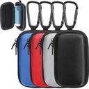 Woanger 4 Pcs Slušni pripomoček Primer Hard Asthma Inhaler Imetnik Travel Slušni pripomoček Primer Earbud Prenosni Zipper Nosilec z Mesh Pocket za inhaler Nosilni pripomoček Drugi dodatki iz prahu in umazanije