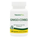 Nature Plus Gingko-Combo - 120 mg, 60 veganskih kapsul - Ginkgo Biloba - vegetarijanska, Gluten-free - 60 servingov