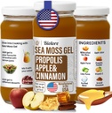 Biolore Wildcrafted Sea Moss Gel z Propolisom - Apple & Cinamon 16 oz - Aromatizirano Morje Moss Gel z Essential Vitamins & Trace Minerals - Veganska Superfood - Izdelano v ZDA, Gluten-free, Brez dodanega sladkorja