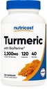 Nutricost Kurkumin z BioPerinom in 95% Curcuminoidi, 2300mg, 120 Kapsule, Veggie Kapsule, 767mg na kapico, 40 Serving, Gluten prost, ne-GMO