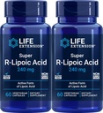 Life Extension Super R- Lipojska kislina 240 mg, 60 vegetarijanskih kapsul (paket po 2)