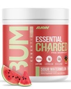 RAW predworkout prašek, Essential CHARGED (Sour Watermelon) - Preworkout dodatek za moške in ženske - podpira fokus, Mood & Performance - kofein, alfa-GPC, L-citrulin, Beta Alanine (25 strežb)