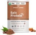 Sprout živi epski proteini, rastlinski proteini in superhrana v prahu, čokolada Maca v prahu 